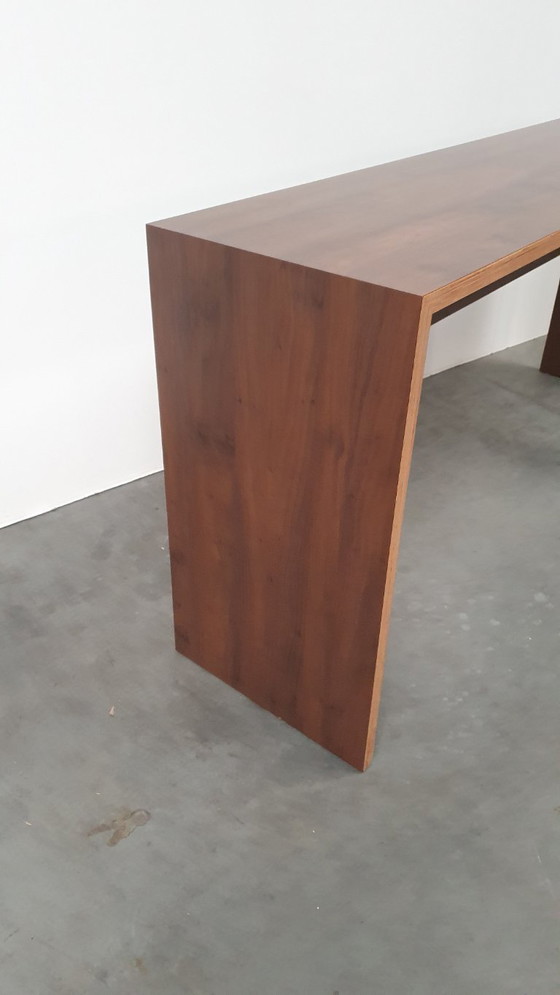 Image 1 of Tavolo da bar di design in legno di noce, tavolo in multistrato impiallacciato HPL