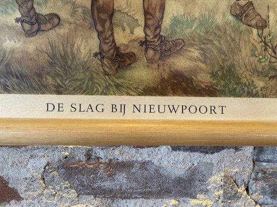 Image 1 of Schoolplaat slag bij Waterloo 