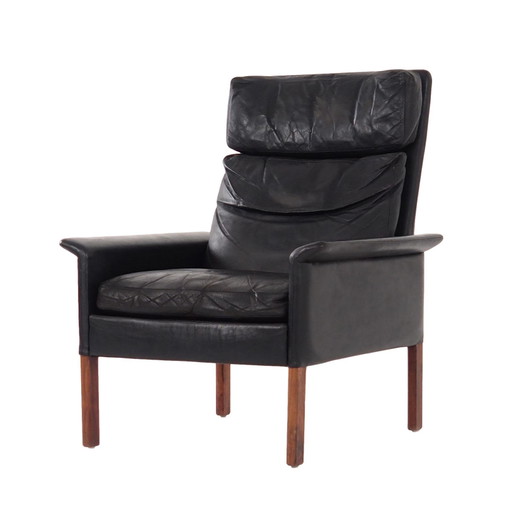 Poltrona in palissandro, design scandinavo, anni '60, designer: Hans Olsen, produzione: Danimarca