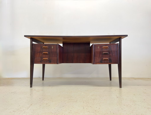 Danish Rosewood Desk By Gunnar Nielsen For Tibergaard