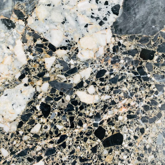 Image 1 of Mesa de centro de mármol terrazo de mediados de siglo, 1970