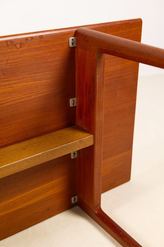 Image 1 of Table basse Hans Wegner AT-15 en teck massif et chêne pour Andreas Tuck