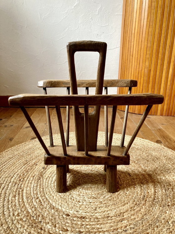 Image 1 of Portariviste brutalista nello stile di Jean Touret, anni '50