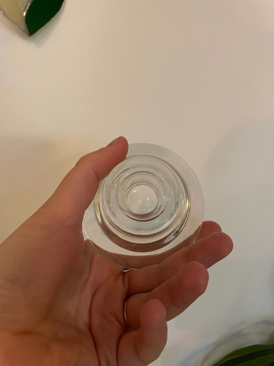 Double transparent glass candle holder (photo 4 of 5)