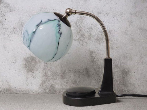 Extremely rare touch-sensitive bedside lamp / table lamp, Marianne Brandt, Bauhaus, 1930s