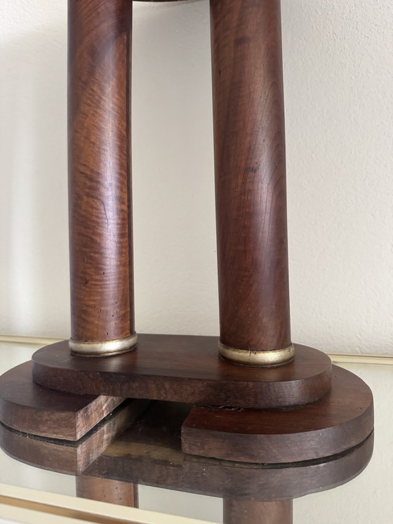 Image 1 of Art Deco houten tafel op voet