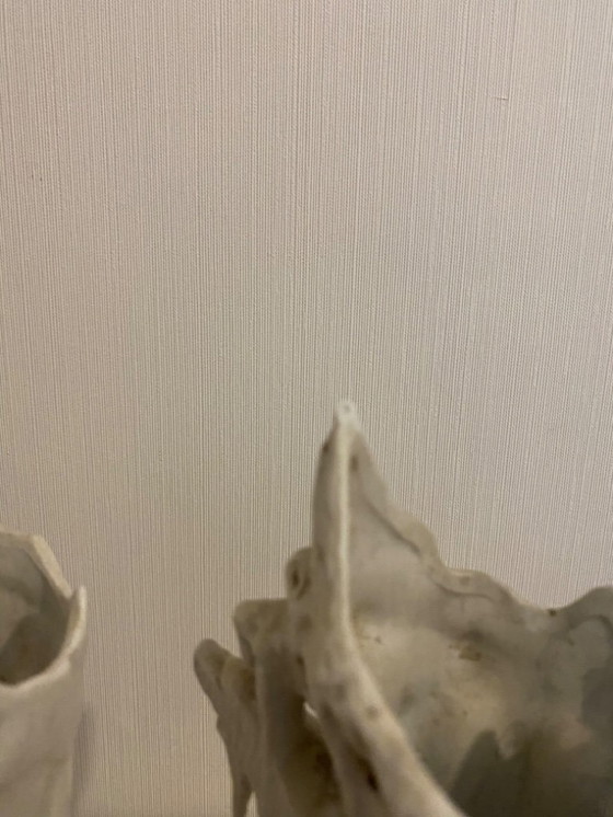 Image 1 of Paar antike weiße Keramikskulpturen – Dekorative Eisbären