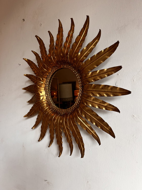 Image 1 of Miroir soleil vintage style années 50