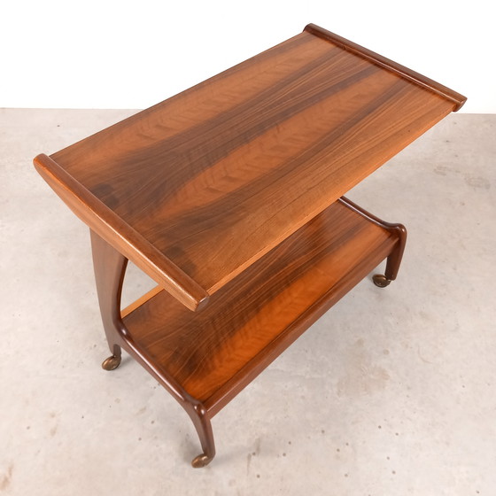 Image 1 of Vintage Louis Van Teeffelen Bijzettafel Trolley Platenspeler Kastje