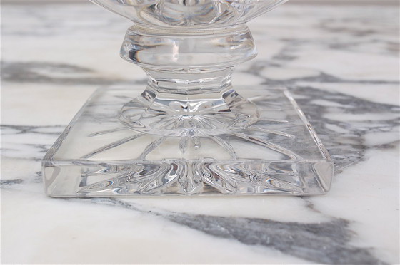 Image 1 of Urn-shaped crystal vase with solid silver rim, Gebrüder Kuhn