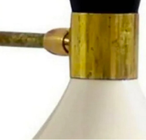 Image 1 of Lámpara de araña Moonlight de 3 brazos en blanco y negro