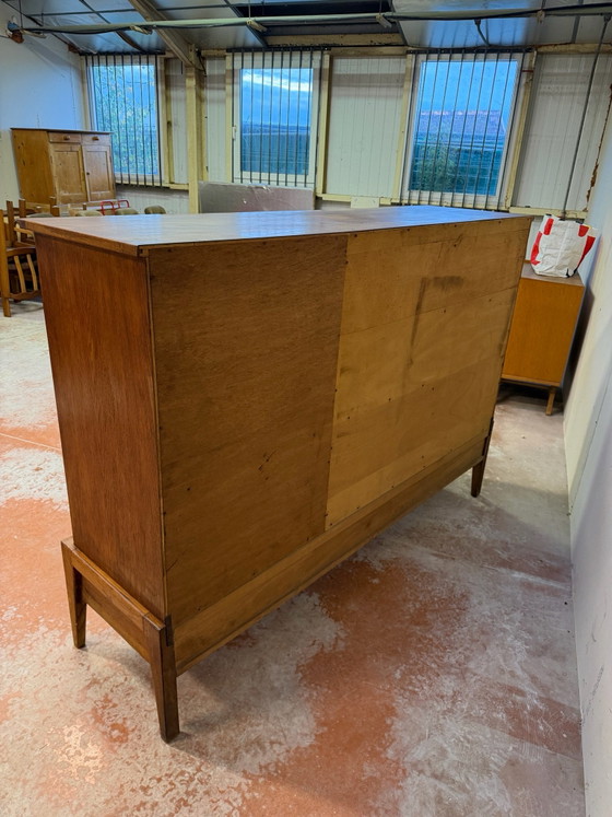 Solid oak design Sideboard attributed to Charles Ramos, vintage from the 60s, Wood, Black (photo 14 of 15)