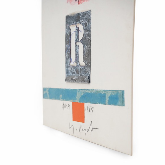Image 1 of Mixed Media on Cardboard and Collage by Sergio Dangelo, 1960s