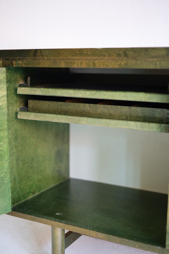 Vintage dressoir door Asko in de jaren 70, Hout, Groen (foto 7 van 12)