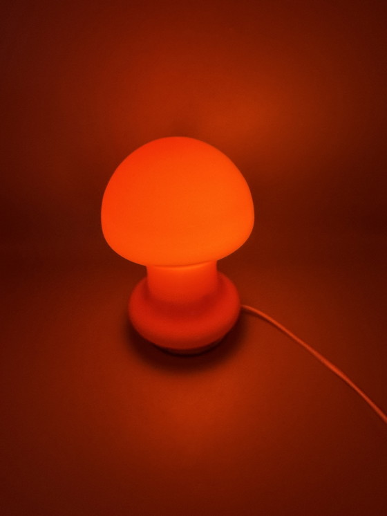 Image 1 of Orange mushroom lamp in Space Age style