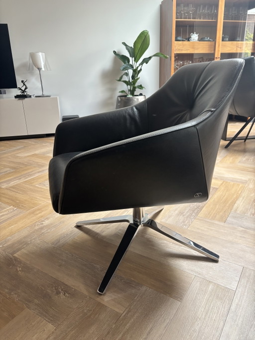 De sede ds 278/01 zwart leren fauteuil 