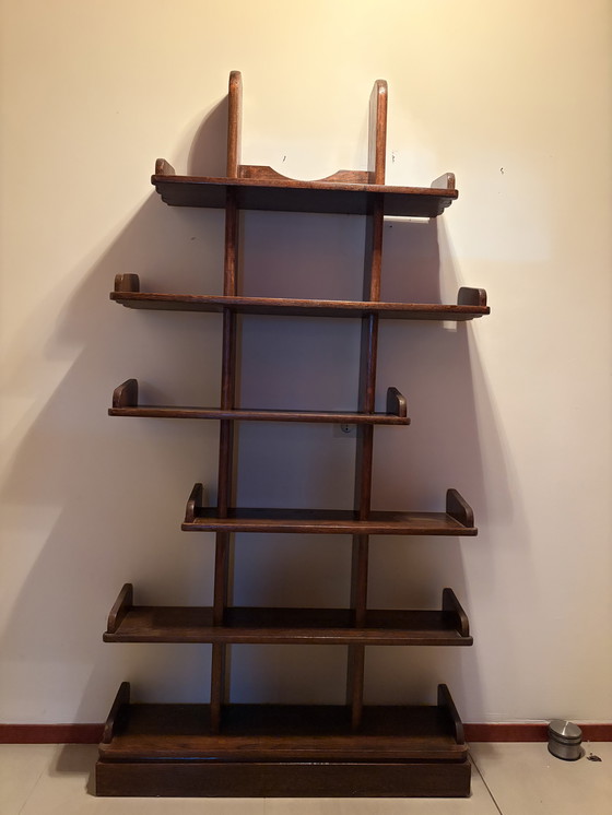 Image 1 of Vintage Eiken Brutalist Boekenkast 