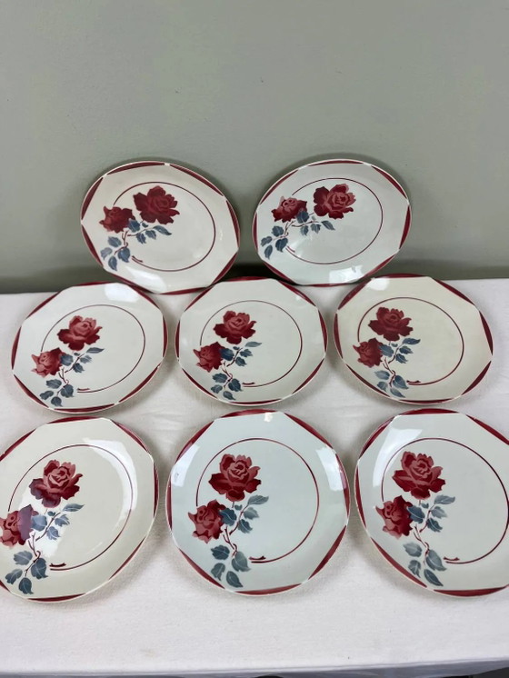 Antike Dessertteller – Geschirr, Porcelain, Art Deco (photo 2 of 10)