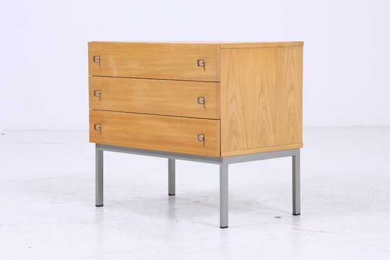 Image 1 of Mini cassettiera vintage degli anni '60 | Cassettiera del Medio Secolo | Contenitore retrò in legno #06-61