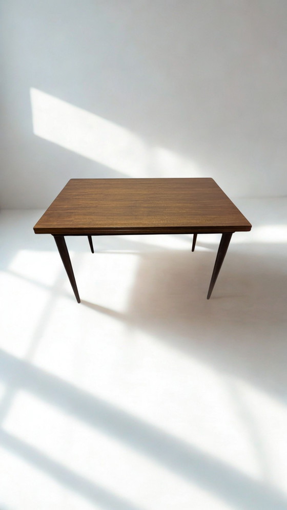 Image 1 of Table de salle à manger extensible vintage | Design milieu du siècle | Système de rotation