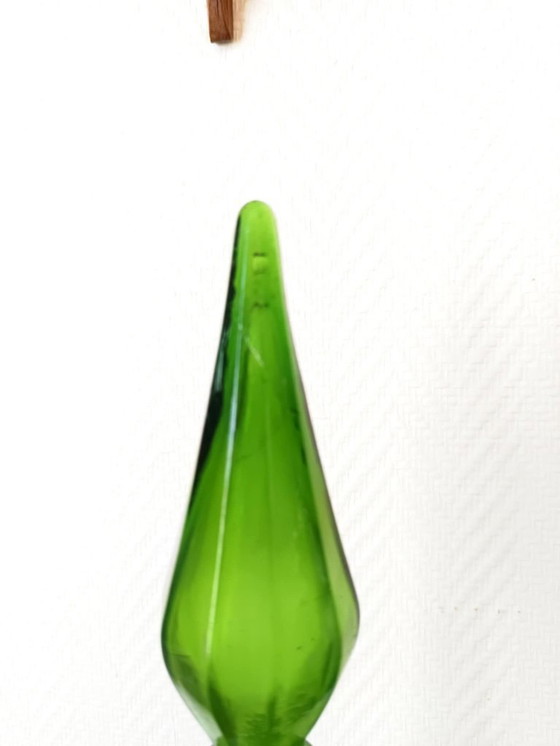 Image 1 of Large vintage Empoli glass decanter