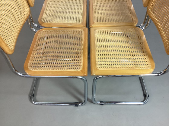 Image 1 of 4 x Marcel Breuer Cesca stoelen rotan seventies 