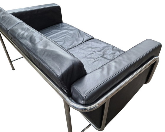 Canapé Design Vintage 1963 Hans Eichenberger Pour Strässle – Canapé Cuir 2 Places En Très Bon État (photo 4 of 12)