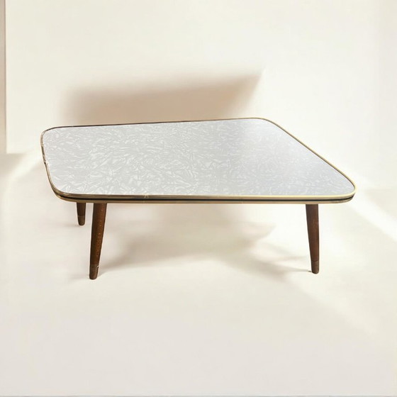 Image 1 of Kidney-shaped table/flower bench made in Germany in the 1950s, can also be used as a side table
