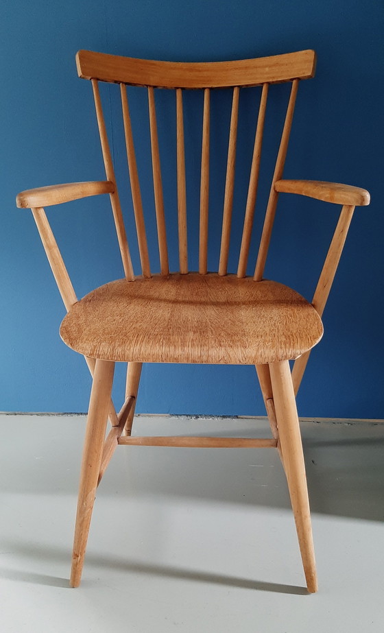 Midcentury spijlenstoel jaren '60 Pastoe – Stoelen / fauteuils, Wood (photo 23 of 24)