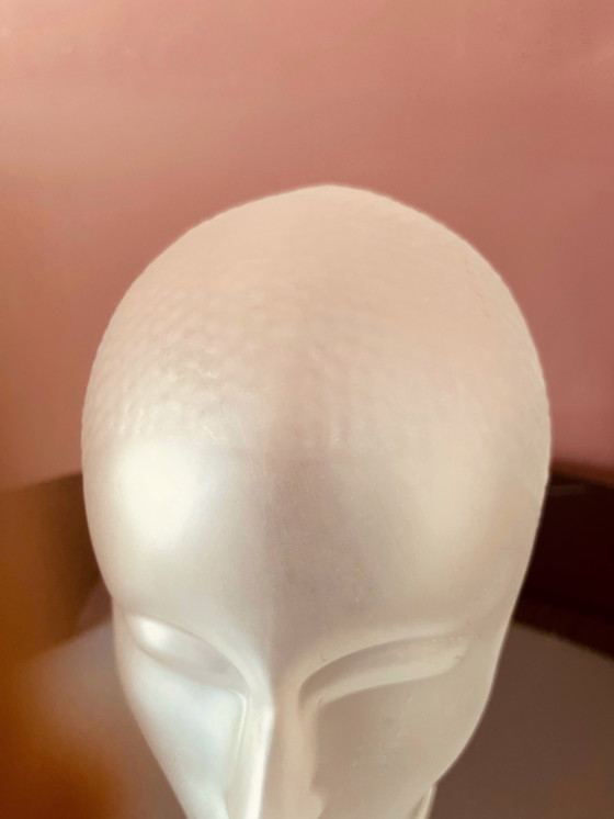 Image 1 of Design Glaskopf im Stil der 80er Jahre