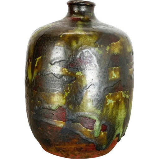 Vase vintage en grès de Gerhard Liebenthron, Allemagne, années 1960