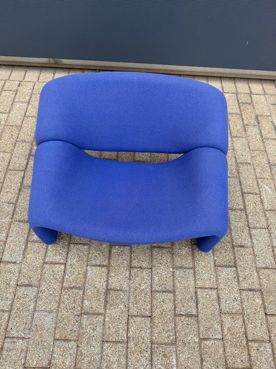 Image 1 of Artifort F598 Groovy armchair by Pierre Paulin, Bleu électrique