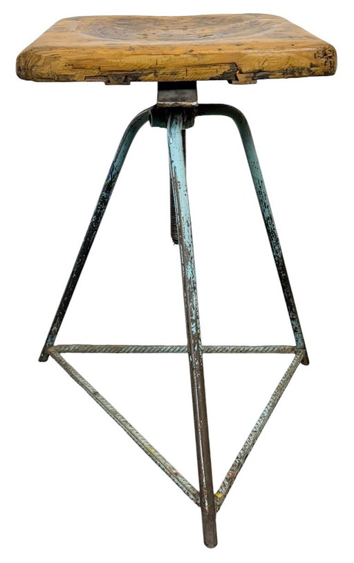 Taburete giratorio para taller industrial, década de 1960