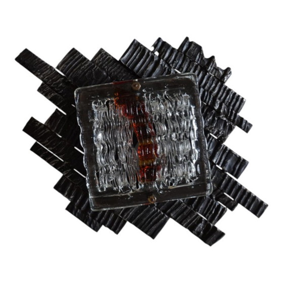 Image 1 of Lampada da parete brutalista Poliarte di Albano Poli, 1970