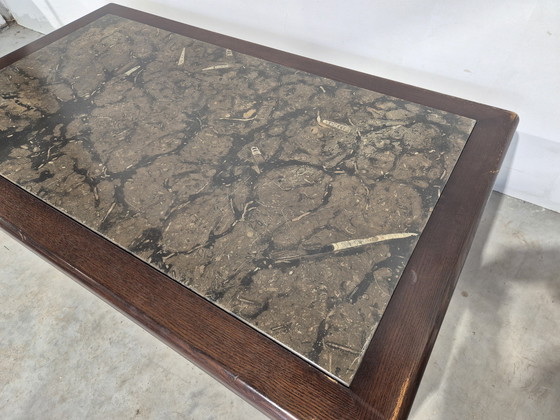 Image 1 of Coffee table with fossil table top