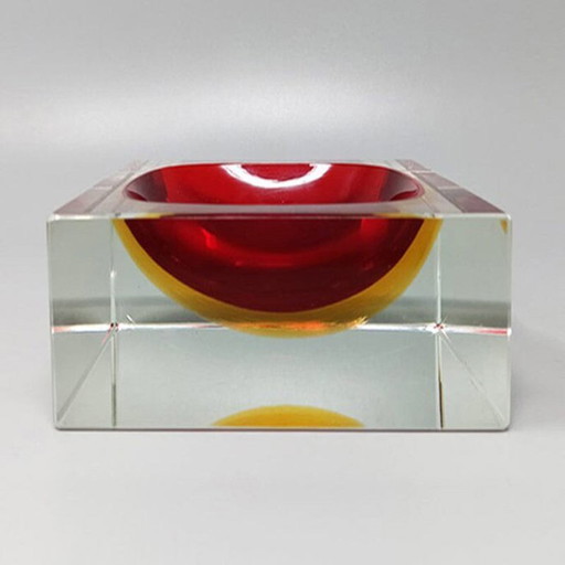 Schale aus Muranoglas im Mid-Century-Modern-Stil der 1960er Jahre von Flavio Poli für Seguso Sommerso / Ablageschale