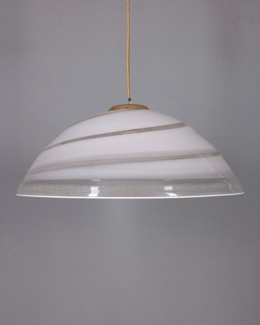Vintage kroonluchter uit de jaren 70 van Murano-glas, Italiaans design.