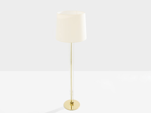Jacques Adnet modernist lucite brass floor lamp 1950s