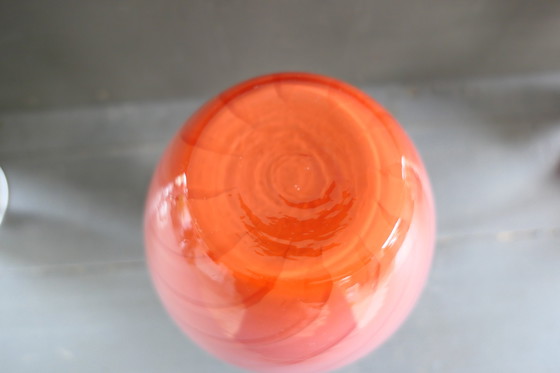 Image 1 of Vintage Opalina Fiorentina Glass Vase Pink