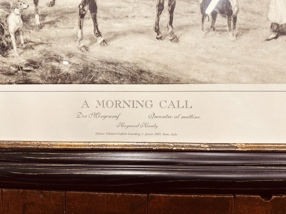 Print of an English hunting scene ''Morning call'' – Art, Glass, Paper (photo 4 of 5)