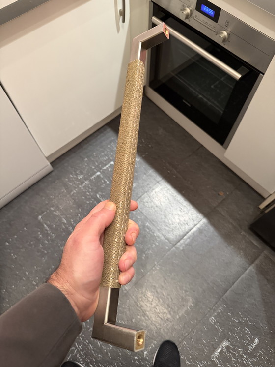 Image 1 of Joseph Giles Marshal Pull Handle – Stainless Steel & Galuchat – New