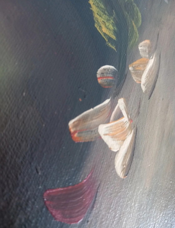 Image 1 of Still Life with Chrysanthemums – Oil on Impasto, signed Jonathan