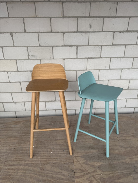 Image 1 of Sgabello da bar Muuto Nerd (blu chiaro basso)