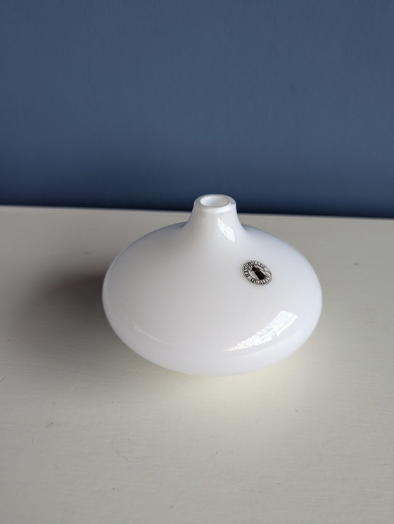 Image 1 of Vintage IKEA white glass vase - Salong series