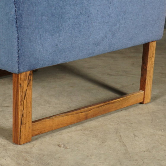 Image 1 of Vintage zithoek/zitgroep – blauw velours – JAB Anstoetz – jaren 70