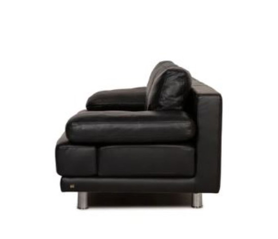 Image 1 of Design salotto in pelle nappa nera Rolf Benz
