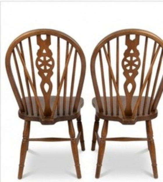 Classic English Windsor Wheelback Chairs, Dining chairs, Wood, Brown (photo 2 of 5)