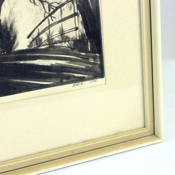 Image 1 of Conjunto de dos pinturas sobre papel, firmadas por Sestak en 1972