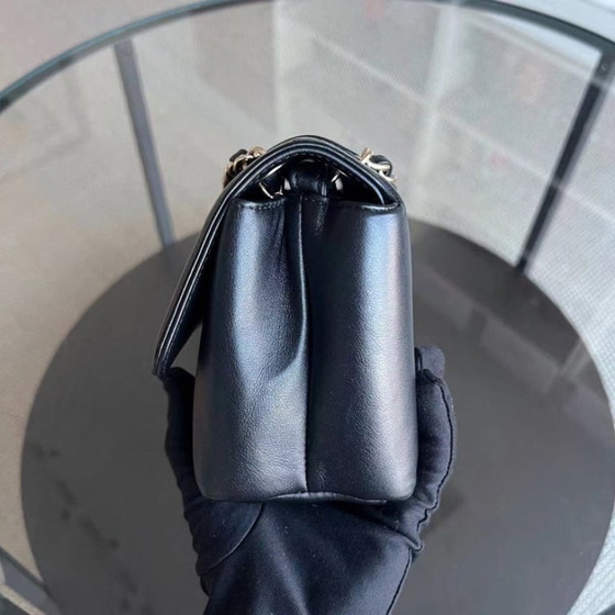 Image 1 of Chanel Seasonal Flap - Calfskin Quilted Small Daily Chevron Flap Black Sereis 27