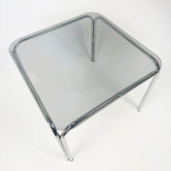 Image 1 of Table basse en chrome et verre des années 1970